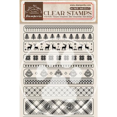 Stamperia Clear Stamps - Create Happiness Christmas Borders