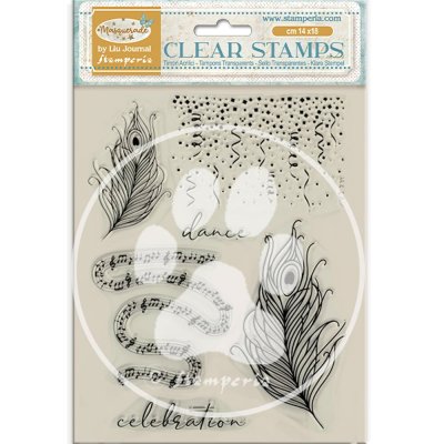 Stamperia Clear Stamps - Masquerade Feathers
