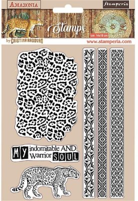 Stamperia 14x18cm Natural Rubber Cling Stamps - Amazonia Tribals