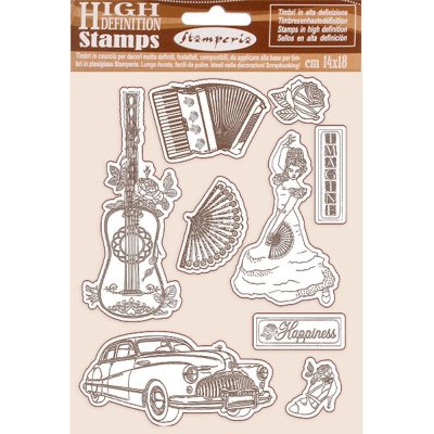 Stamperia DESIRE Cling Mounted Natural Rubber Stamps - Desire Elements