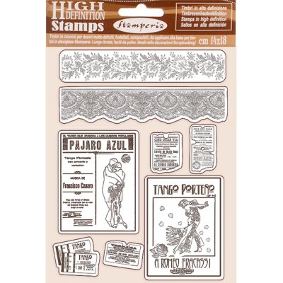 Stamperia DESIRE Cling Mounted Natural Rubber Stamps - Desire Borders & Frame