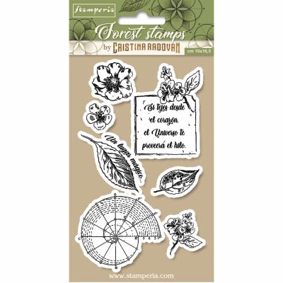 Stamperia Cling Mounted Natural Rubber Stamps - Botanical