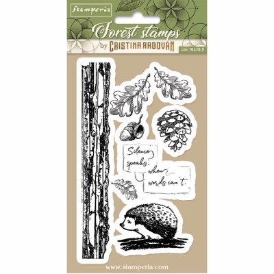 Stamperia Cling Mounted Natural Rubber Stamps - Hedgehog
