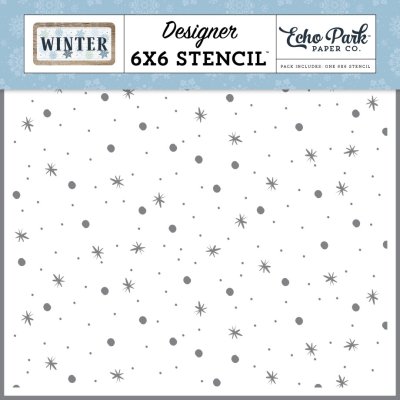 Echo Park 6”x6” Stencil - Sparkling Snow