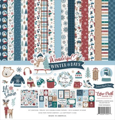 Echo Park 12”x12” Collection Kit - Wonderful Winter Days (13 sheets)