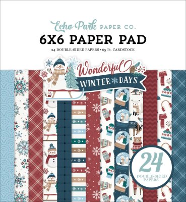 Echo Park 6”x6” Paper Pad - Wonderful Winter Days (24 sheets)
