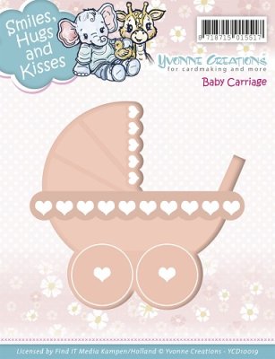 Yvonne Creations Dies - Smiles Hugs and Kisses Baby Carriage