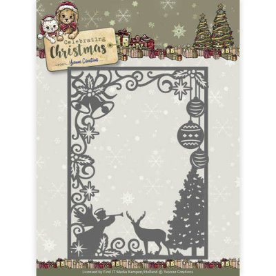 Yvonne Creations Dies - Celebrating Christmas Scene Rectangle Frame