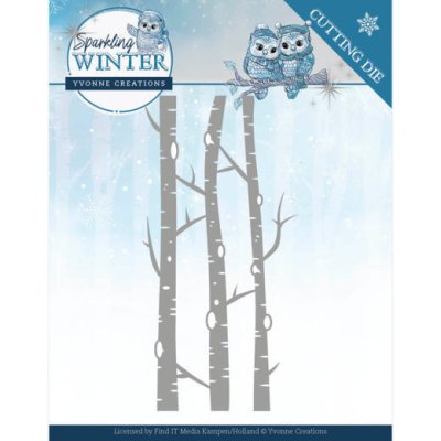 Yvonne Creations Dies - Sparkling Winter Birch Trees
