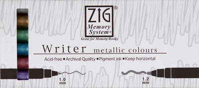 ZIG WRITER METALLIC COLOURS - 6 COLOUR SET (MS-8000/6B)