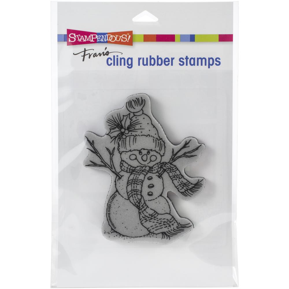 Stampendous Cling Stamps Snowman Scarf