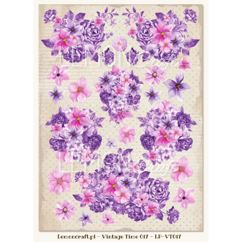 Lemoncraft single-sided A4 Scrapbooking Paper - Vintage Time 017