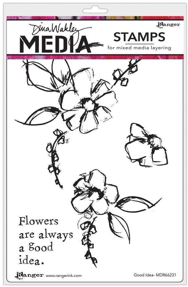 Dina Wakley Media Cling Stamps Good Idea